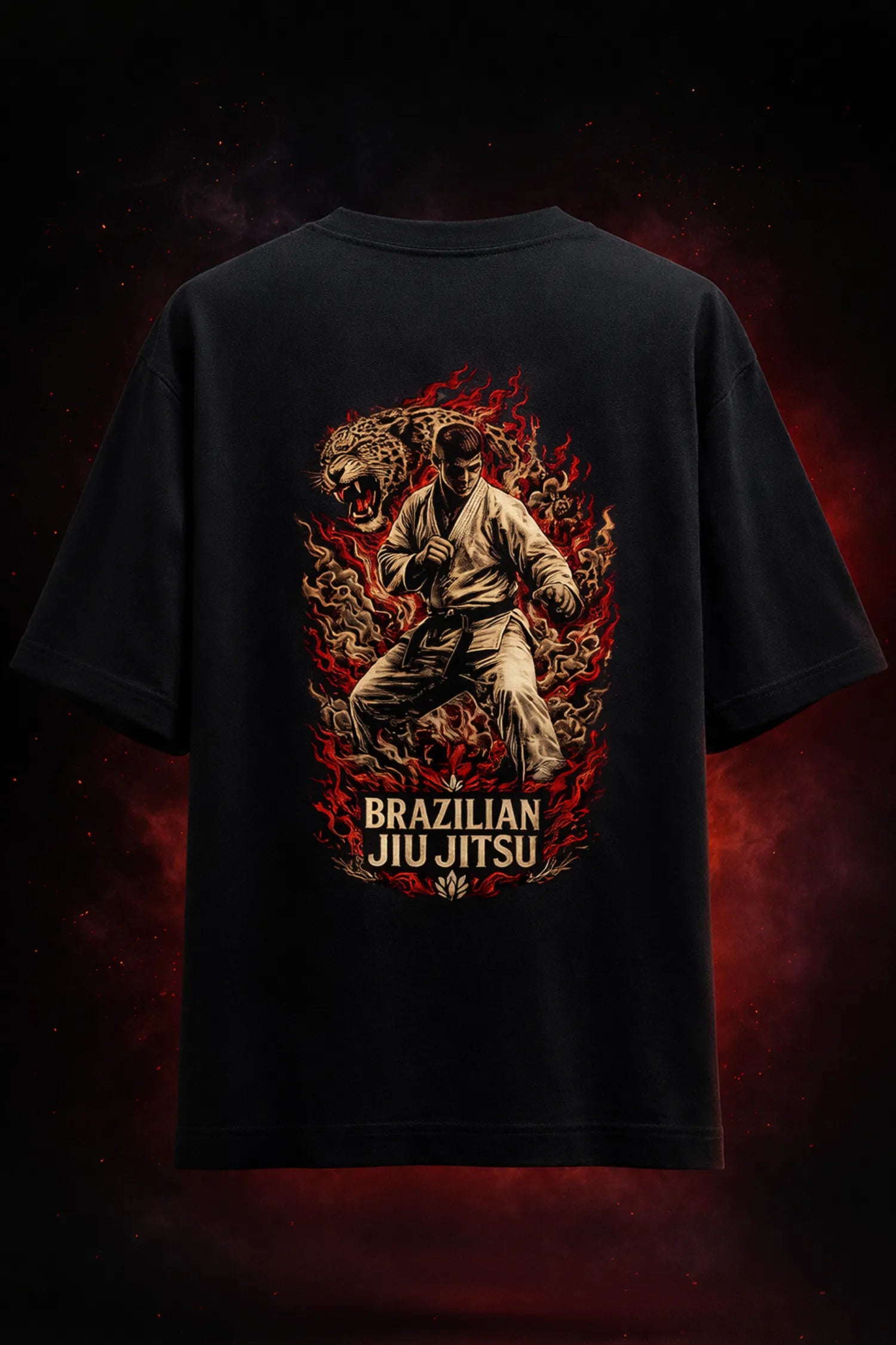 BJJ FLAMES OVERSIZED TSHIRT