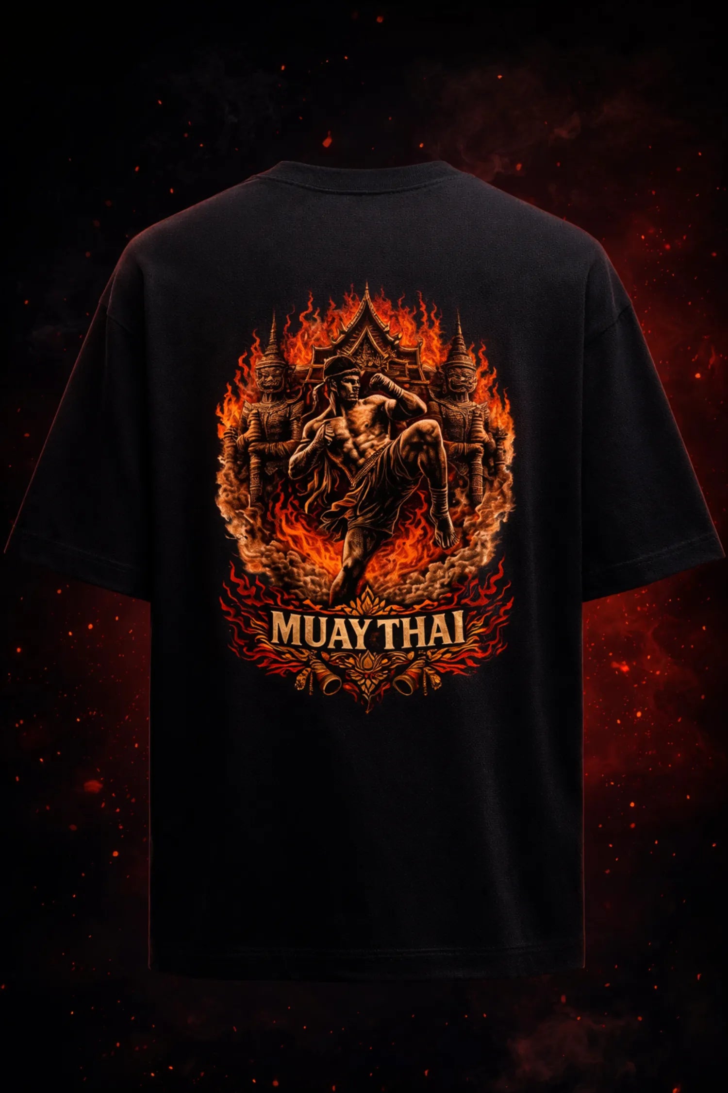 MUAY THAI FLAMES OVERSIZED TSHIRT