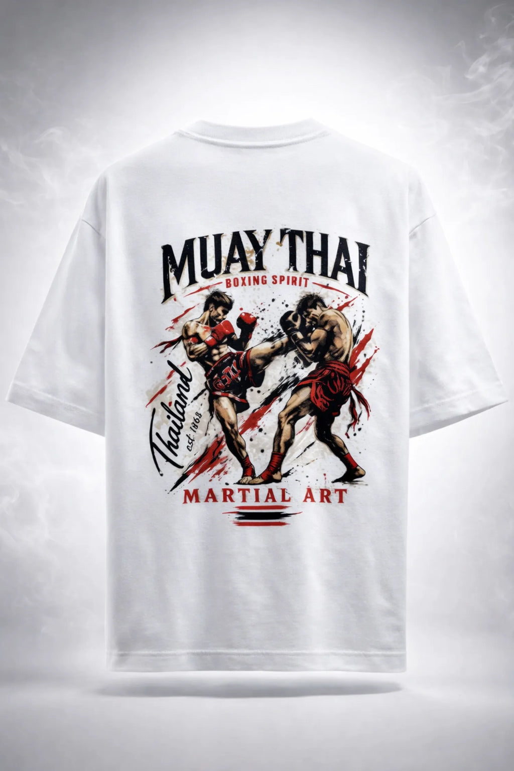 MUAY THAI SOUL OVERSIZED TSHIRT-WHITE