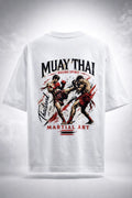 MUAY THAI SOUL OVERSIZED TSHIRT-WHITE