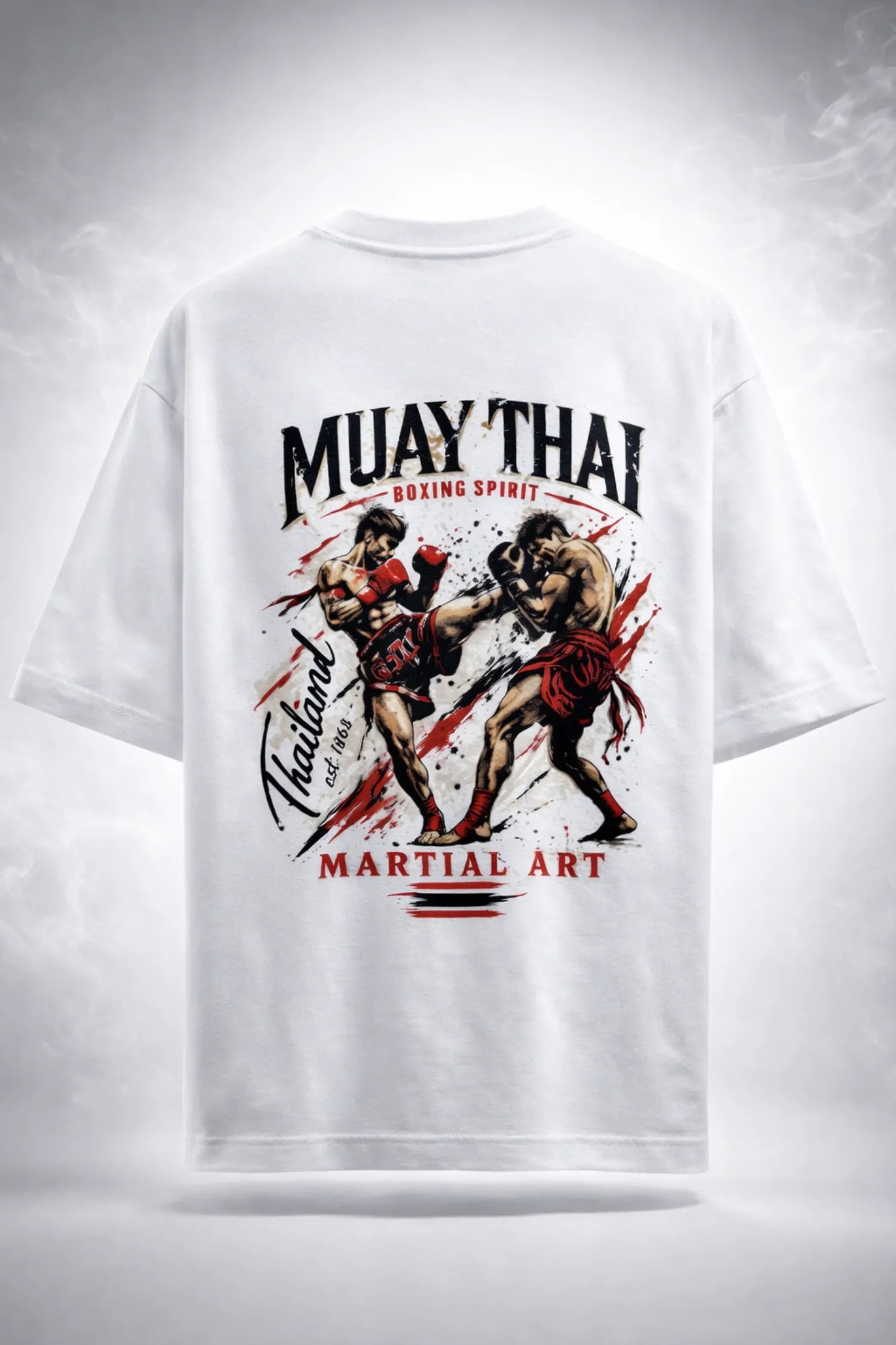 MUAY THAI SOUL OVERSIZED TSHIRT-WHITE