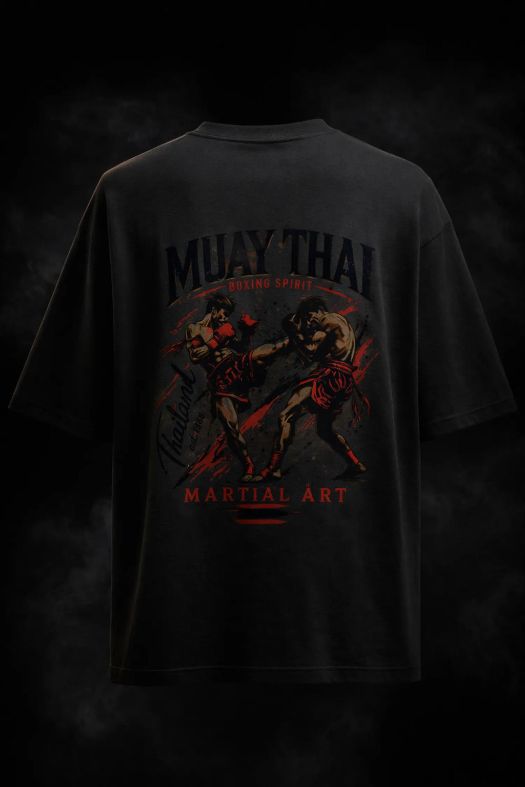MUAY THAI SOUL OVERSIZED TSHIRT-BLACK